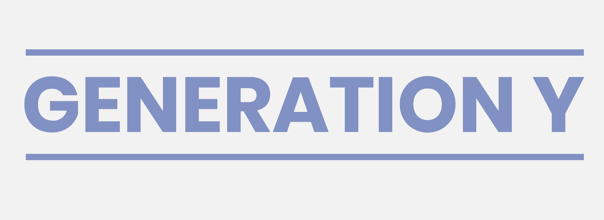 Schriftzug: Generation Y Merkmale